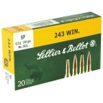 SELLIER & BELLOT 243WIN 100GR SP 20RD BOX 25 BOXES PER CASE